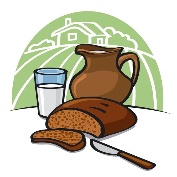 Desayuno campestre — Vector de stock