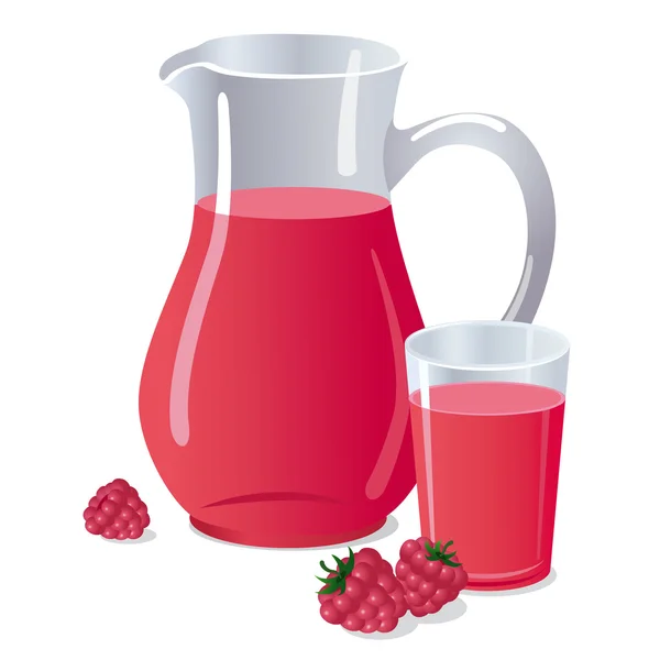 Raspberry juice — Stock Vector