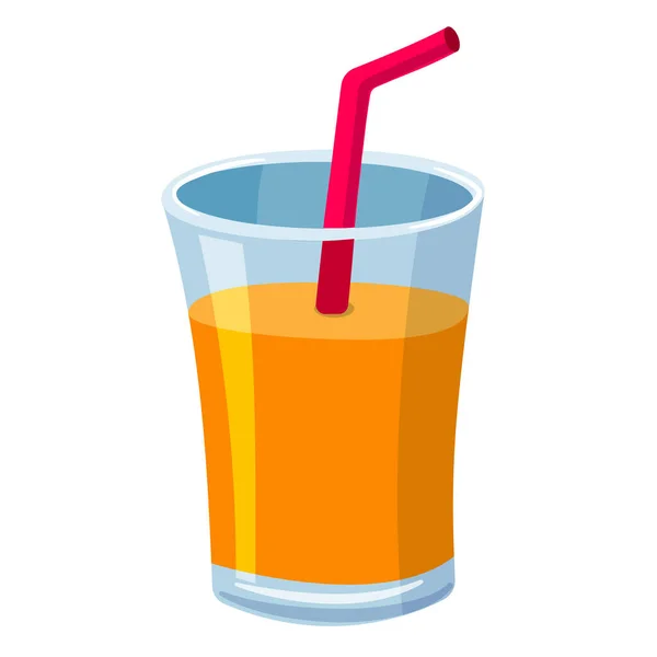 橙汁图标的插图 — 图库矢量图片