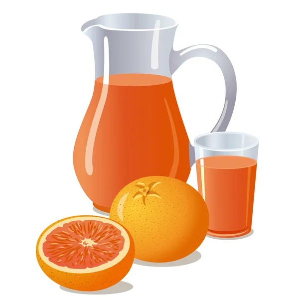 Grapefruit juice — Stock Vector