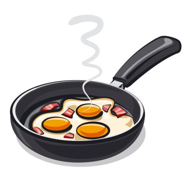 Çırpılmış yumurtanın çizimi.