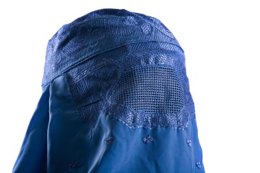 Müslüman mavi burqa 