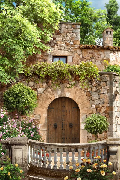 Ingang Van Het Oude Italiaanse Huis — Stockfoto