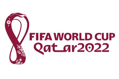 Doha, Katar, Ocak 2022: 2022 FIFA Dünya Kupası 'nın vektör logosu. Katar 'da 21 Kasım - 18 Aralık 2022 tarihleri arasında etkinlik planlanıyor.