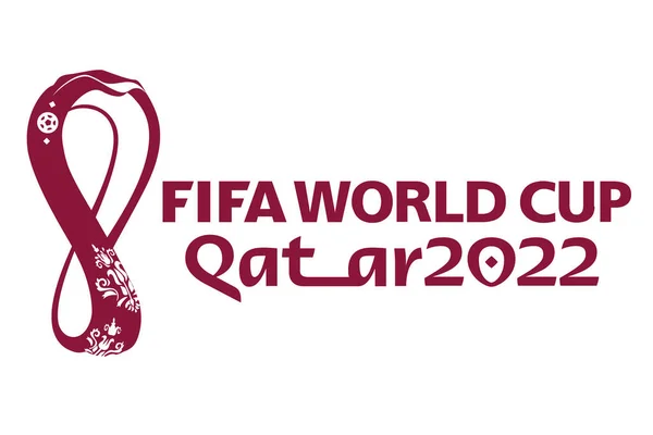 2022年1月カタール ドーハ 2022 Fifaワールドカップのベクトルロゴ イベントは11月21日から12月18日までカタールで開催されます — ストックベクタ