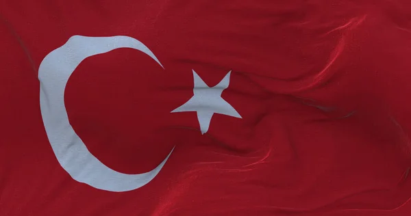 Incrível Grande Acenando Bandeira Turca — Fotografia de Stock