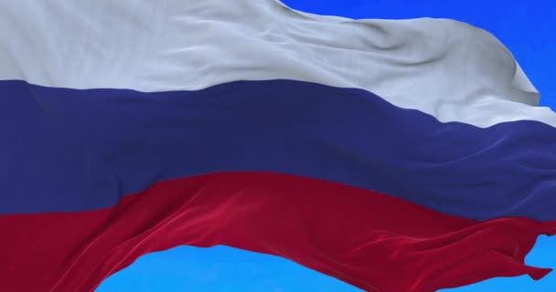 Increíble Bucle Gran Ondeando Bandera Rusa — Vídeos de Stock