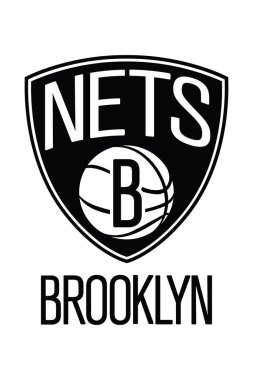 New York, Massachusetts - ABD - 23 Mart 2022: Brooklyn Nets bayrağı sallama. Brooklyn Nets, ABD 'nin Brooklyn şehrinde bulunan profesyonel basketbol takımıdır..