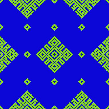 Kusursuz geometrik desen. Etnik nakış işi. Geometrik vektör.