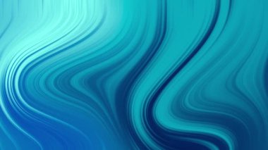 Sıvı renkli mavi arka plan. Yapışkan bir sıvı dalgalar halinde yüzey boyunca hareket eder, merkezden geçer ve son şeklini alır. Yüksek kalite 4k görüntü