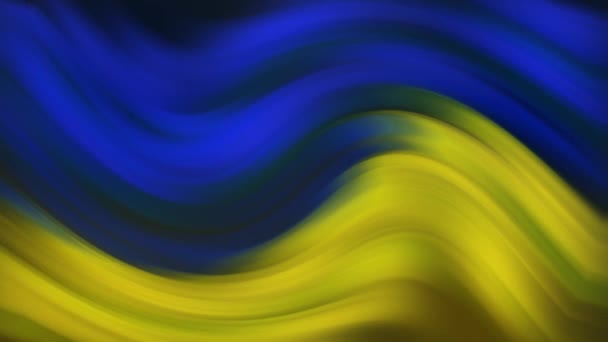 无边无际 天衣无缝地扭曲乌克兰的背景 乌克兰国旗在一条溪流中飘扬 高质量的4K镜头 — 图库视频影像