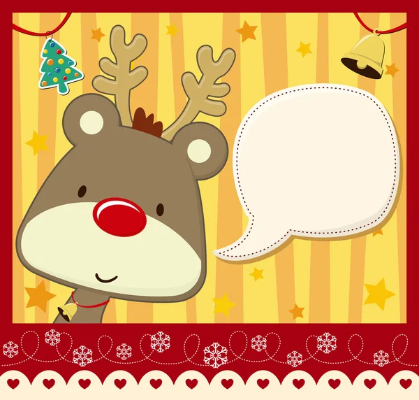 Fondo de tarjeta de Navidad infantil — Vector de stock