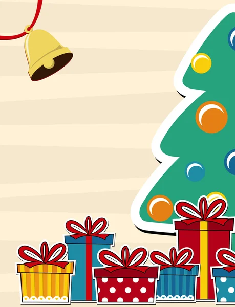 Fondo de tarjeta de Navidad infantil — Vector de stock