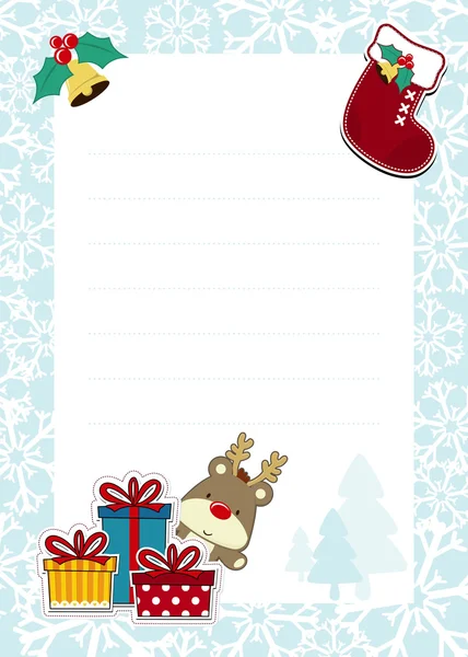 Dear santa template — Stock Vector