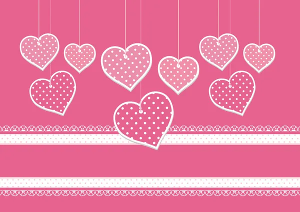 Scrapbook corazones fondo — Vector de stock