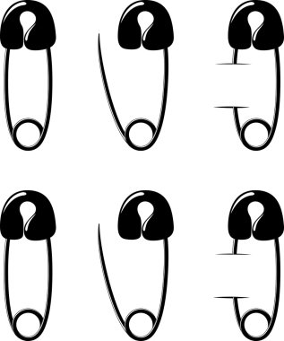 Emniyet pimleri silhouettes