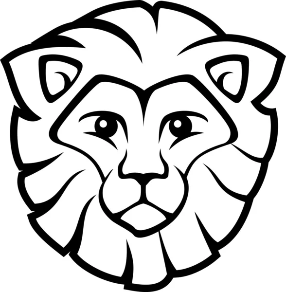 Lion face vector — Stock Vector