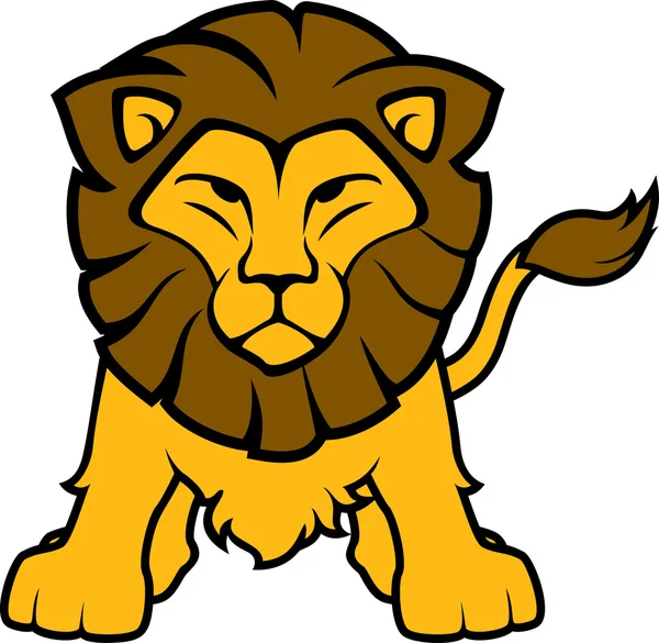 Lion vue de face — Image vectorielle
