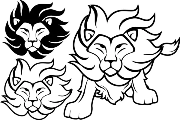 Lion vector tatuaj — Vector de stoc