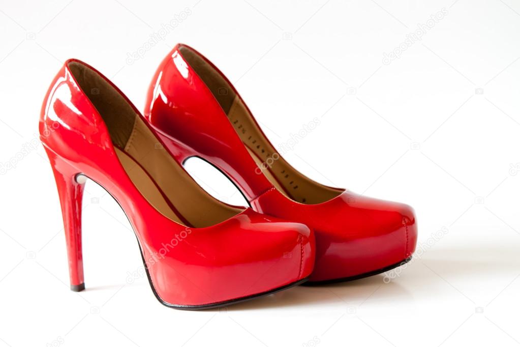 Sexy red female high heels shoes