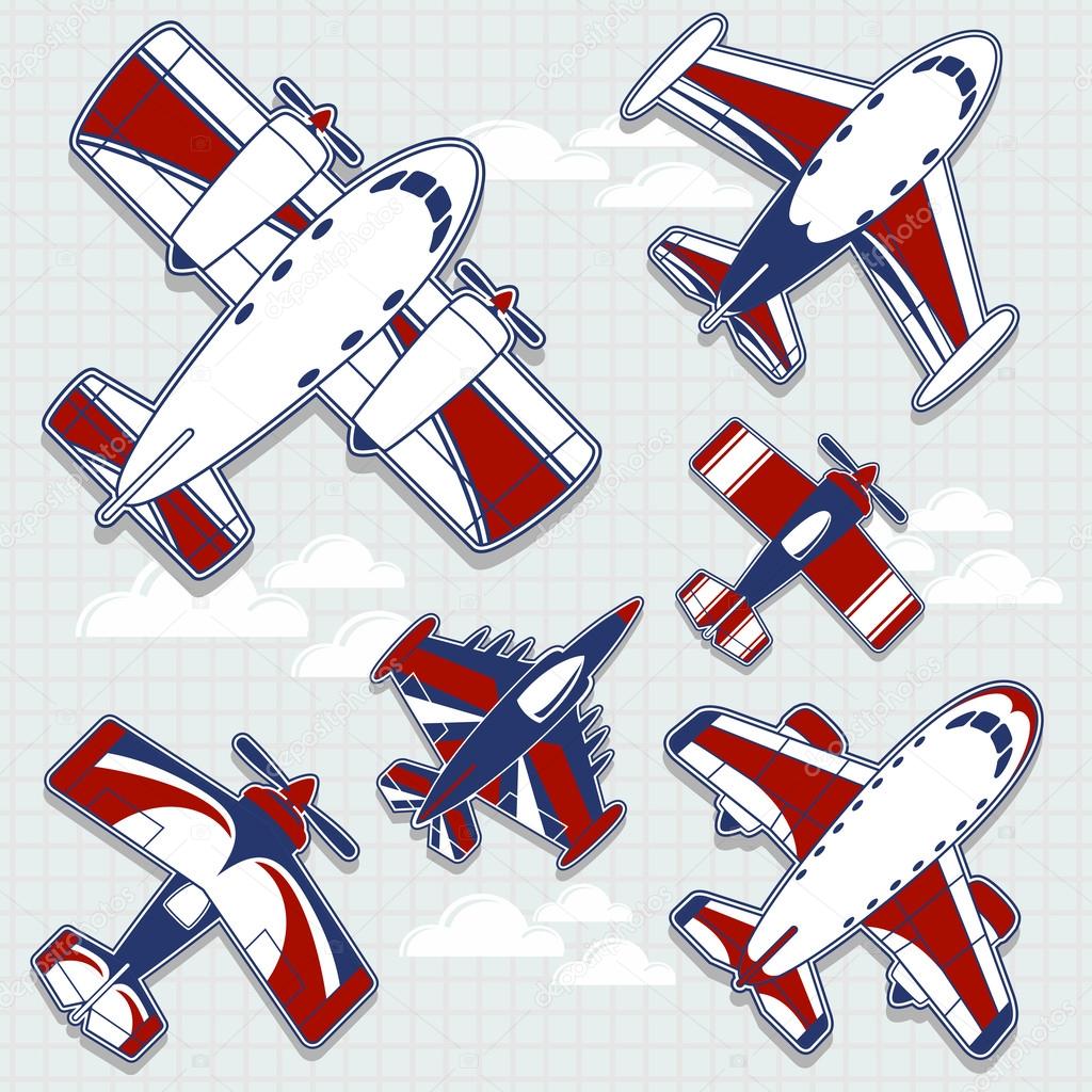 Dibujos animados aviones para la decoración infantil Vector de stock por  ©hayaship 26064265, image size:1024x1024