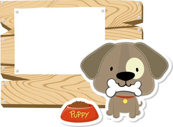 Baby hond leeg bord vector — Stockvector
