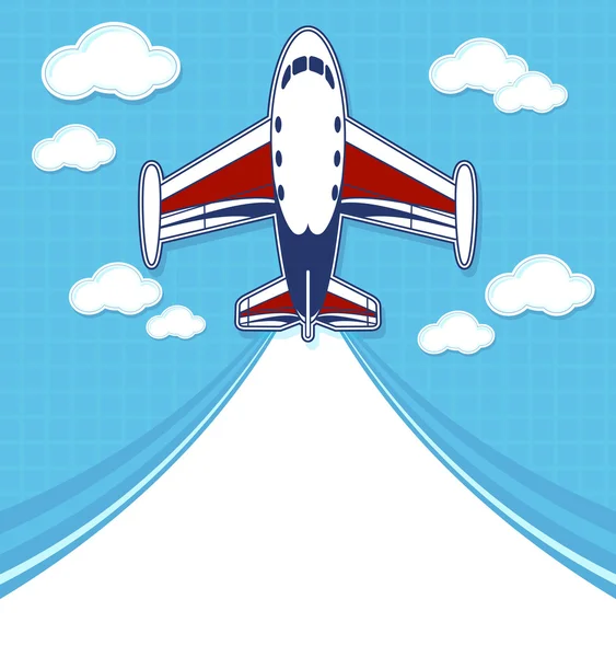 Privé vliegtuig cartoon — Stockvector