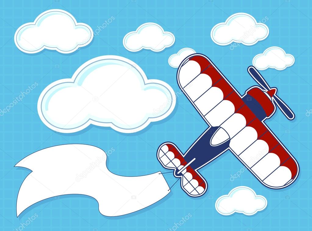 Airplane background vector