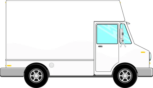 Λευκό φορτίου φορτηγού διάνυσμα — Διανυσματικό Αρχείο