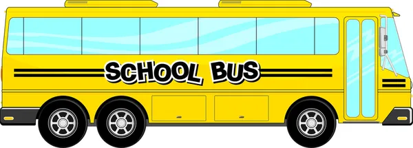 Schulbus-Cartoon-Vektor — Stockvektor