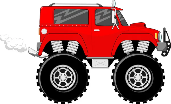 4 x 4 monstertruck cartoon — Stock vektor