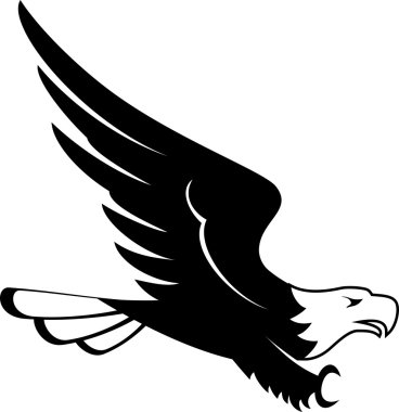 Kartal uçan vektör