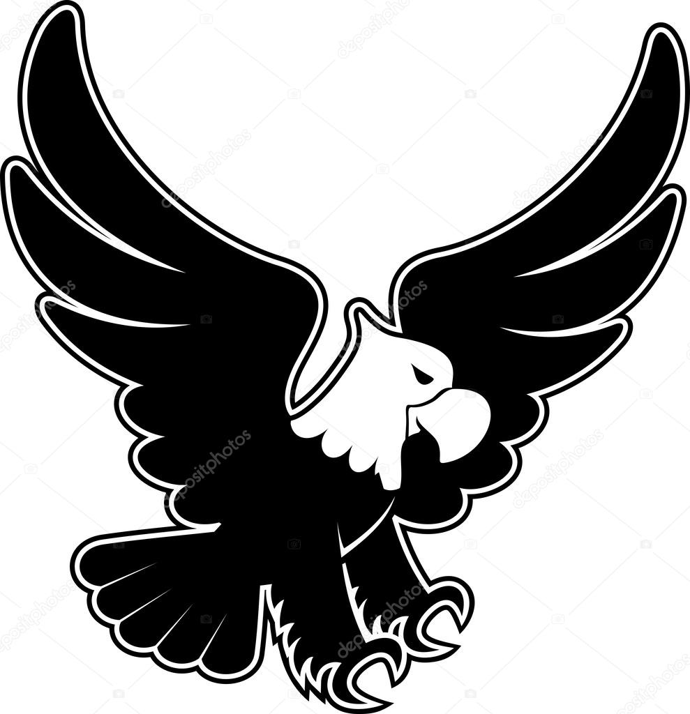 Eagle landing cartoon