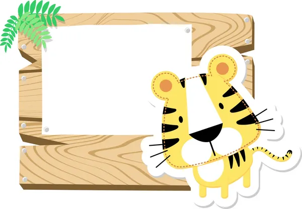 Bambino tigre scrapbook sfondo — Vettoriale Stock