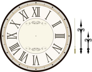 antika saat yüzü şablonu