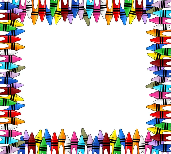 Crayons frame — Stock Vector