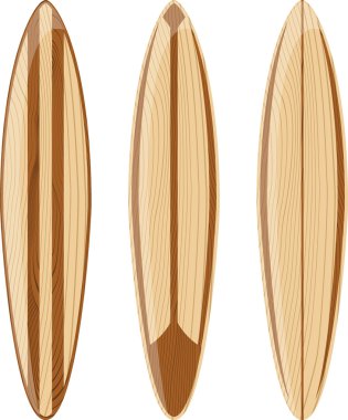 Retro ahşap surfboards