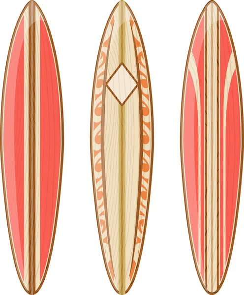 Longboards aus Holz — Stockvektor