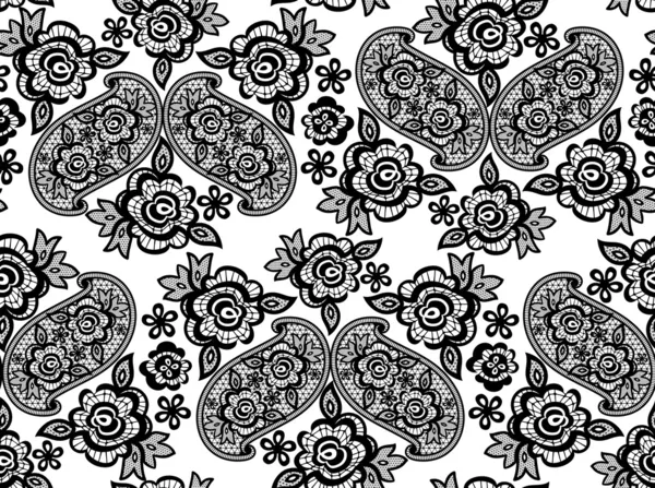 Lace guipure seamless pattern — Stock Vector