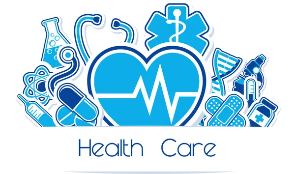 Heath care and medical sign — Stock Vector