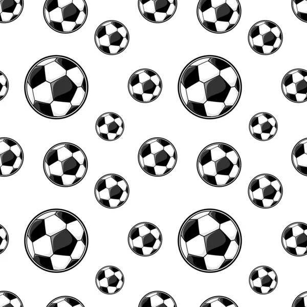 Футбольні м'ячі безшовний фон — стоковий вектор