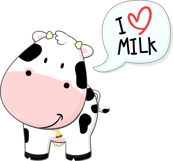 Mignon bébé vache dessin animé — Image vectorielle