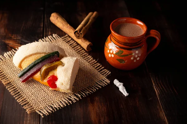 Traditional Kings Day Cake Also Called Rosca Reyes Roscon Epiphany — Foto de Stock