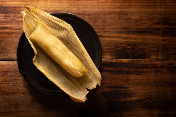 Tamales Prehispánské Jídlo Typické Pro Mexiko Některé Latinskoamerické Země Kukuřičné — Stock fotografie