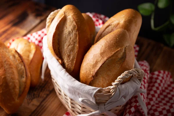 Bolillos Padaria Mexicana Tradicional Pão Branco Comumente Usado Para Acompanhar — Fotografia de Stock