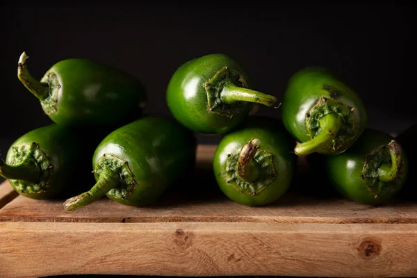 Serrano Chile Green Chile Capsicum Annum Variedade Muito Popular Pimentão — Fotografia de Stock