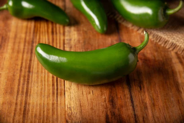 Serrano Chile Oder Grünes Chile Capsicum Annum Sehr Beliebte Sorte — Stockfoto