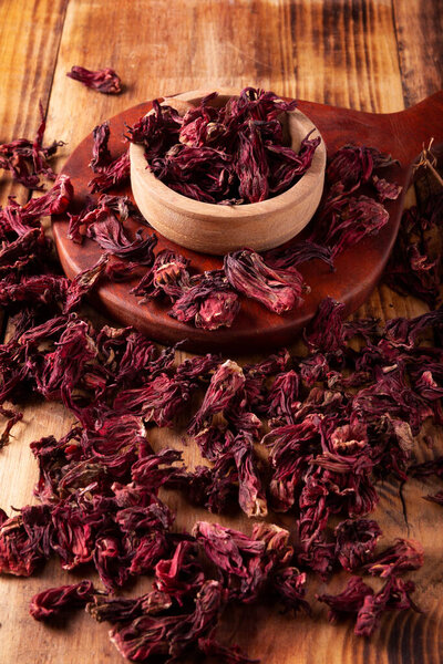 Hibiscus Sabdariffa. Also known as Jamaica, red guinea sorrel, rosella and various other names depending on the country or region. Commonly used in infusions and known for its medicinal properties.