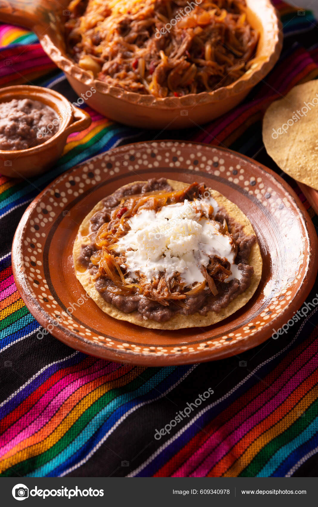 tostadas red salsa for carnitas
