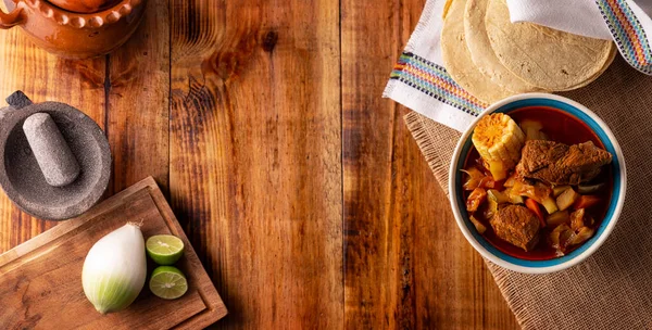 Topo Olla Una Comida Equilibrada Una Olla Plato Típico Región — Foto de Stock